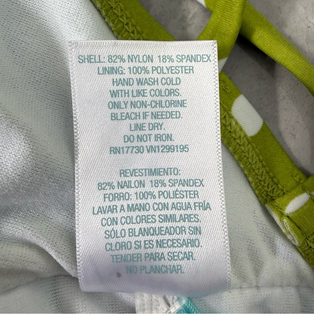 Women’s Kona Sol High Coverage One Piece Swimsuit Strappy Back Polka Dot Size XL - Picture 13 of 16